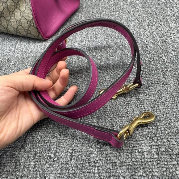 GUCCI Boston Canvas Satchel 585-032225 - Picture 13 of 15